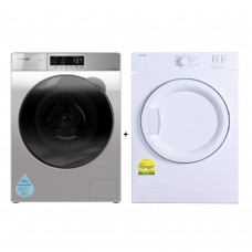 (Bundle) Sharp ES-FW70EW Front Load Washing Machine (7kg) + Elba EBD750V Air Vented Dryer (7kg)